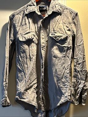 Wrangler Light Gray Western Shirt Jacket